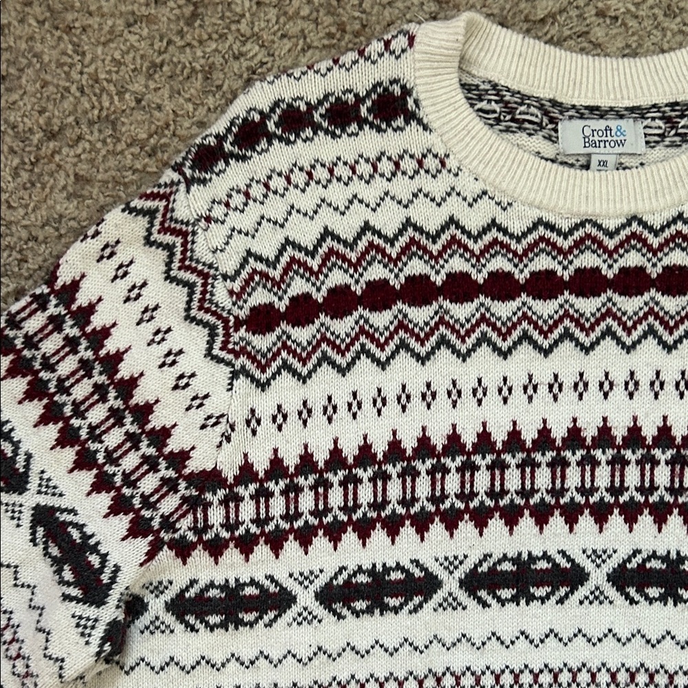 Vintage Thick Patterned Sweater - Picture 3 of 13